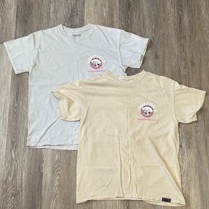 Women's Short Sleeve Tees - Cream and Tan